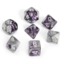 Gemini Purple-Steel / White 7 Dice Set - CHX26432